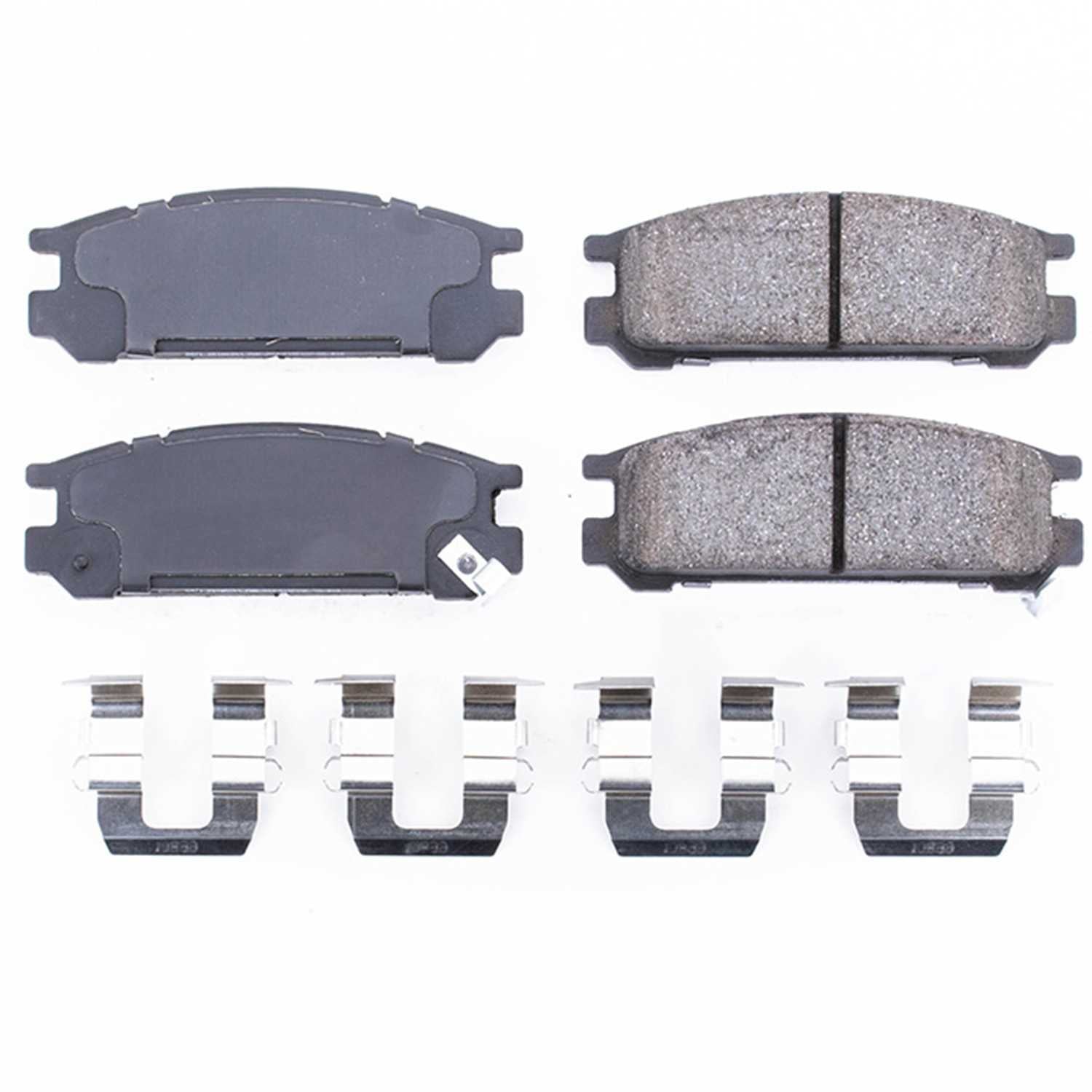 Power Stop 93-96 Subaru Impreza Rear Z17 Evolution Ceramic Brake Pads w/Hardware 17-471