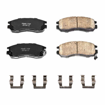 Power Stop 95-05 Chrysler Sebring Front Z17 Evolution Ceramic Brake Pads w/Hardware 17-484