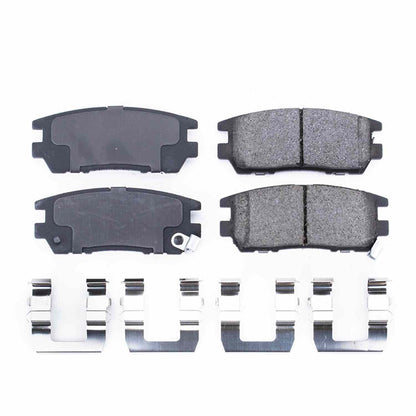 Power Stop 92-00 Mitsubishi Montero Rear Z17 Evolution Ceramic Brake Pads w/Hardware 17-567