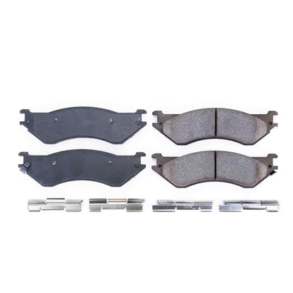 Power Stop 01-08 Dodge Ram 2500 Rear Z17 Evolution Ceramic Brake Pads w/Hardware 17-702A