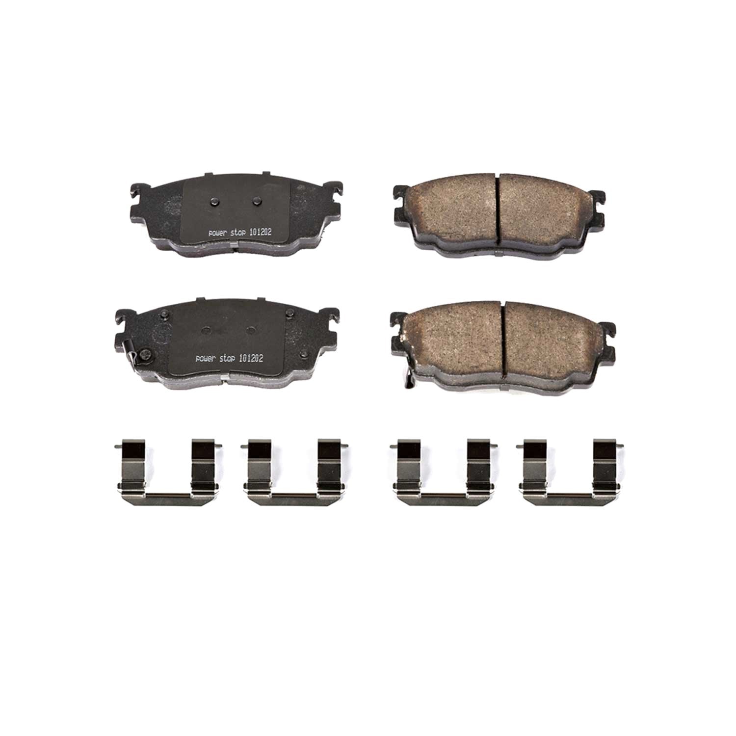 Power Stop 98-02 Mazda 626 Front Z17 Evolution Ceramic Brake Pads w/Hardware 17-755
