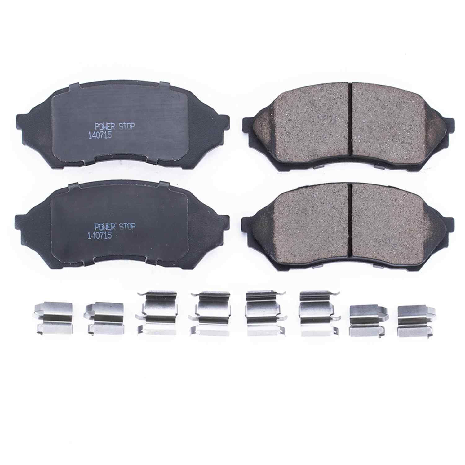 Power Stop 99-01 Mazda Protege Front Z17 Evolution Ceramic Brake Pads w/Hardware 17-798