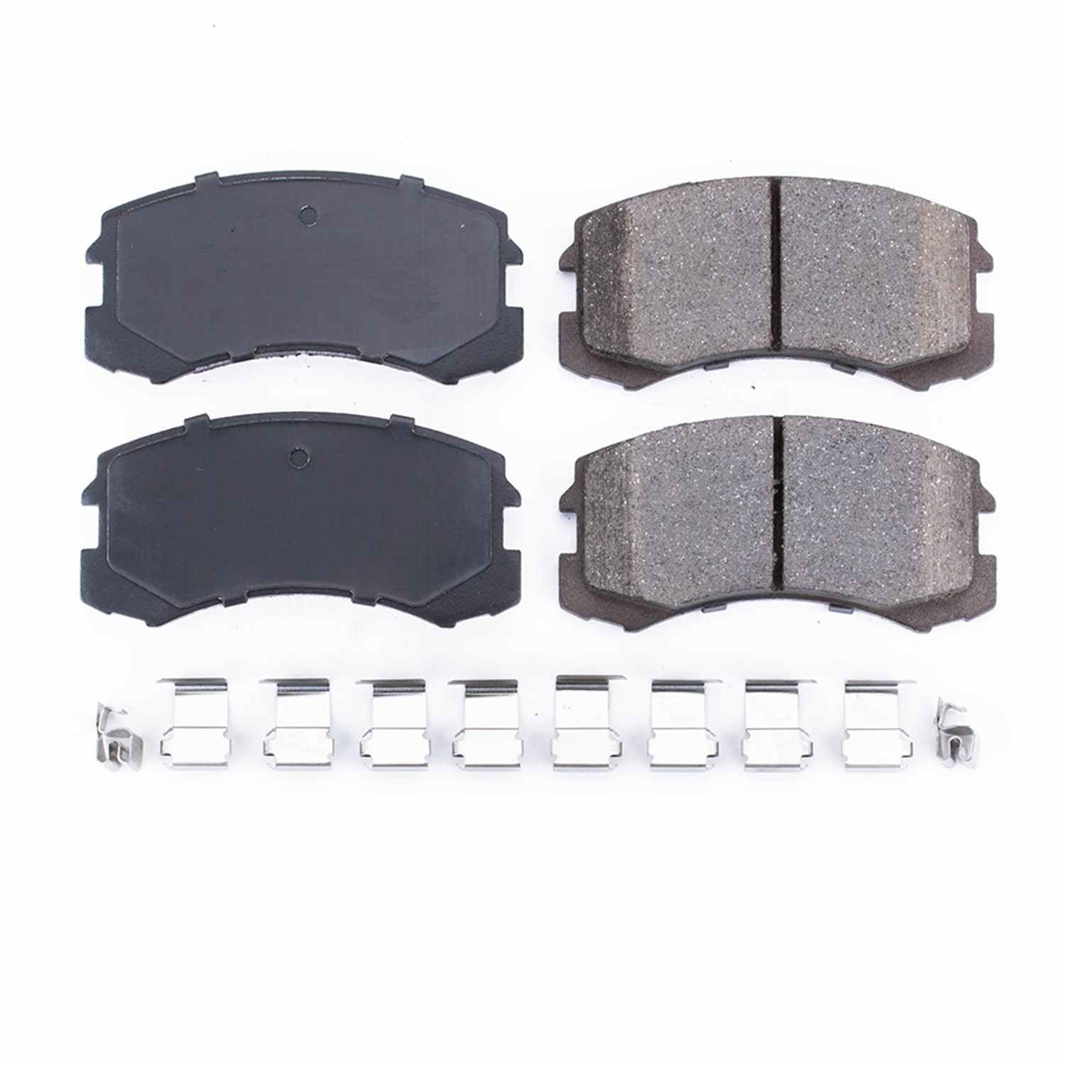 Power Stop 02-07 Mitsubishi Lancer Front Z17 Evolution Ceramic Brake Pads w/Hardware 17-904
