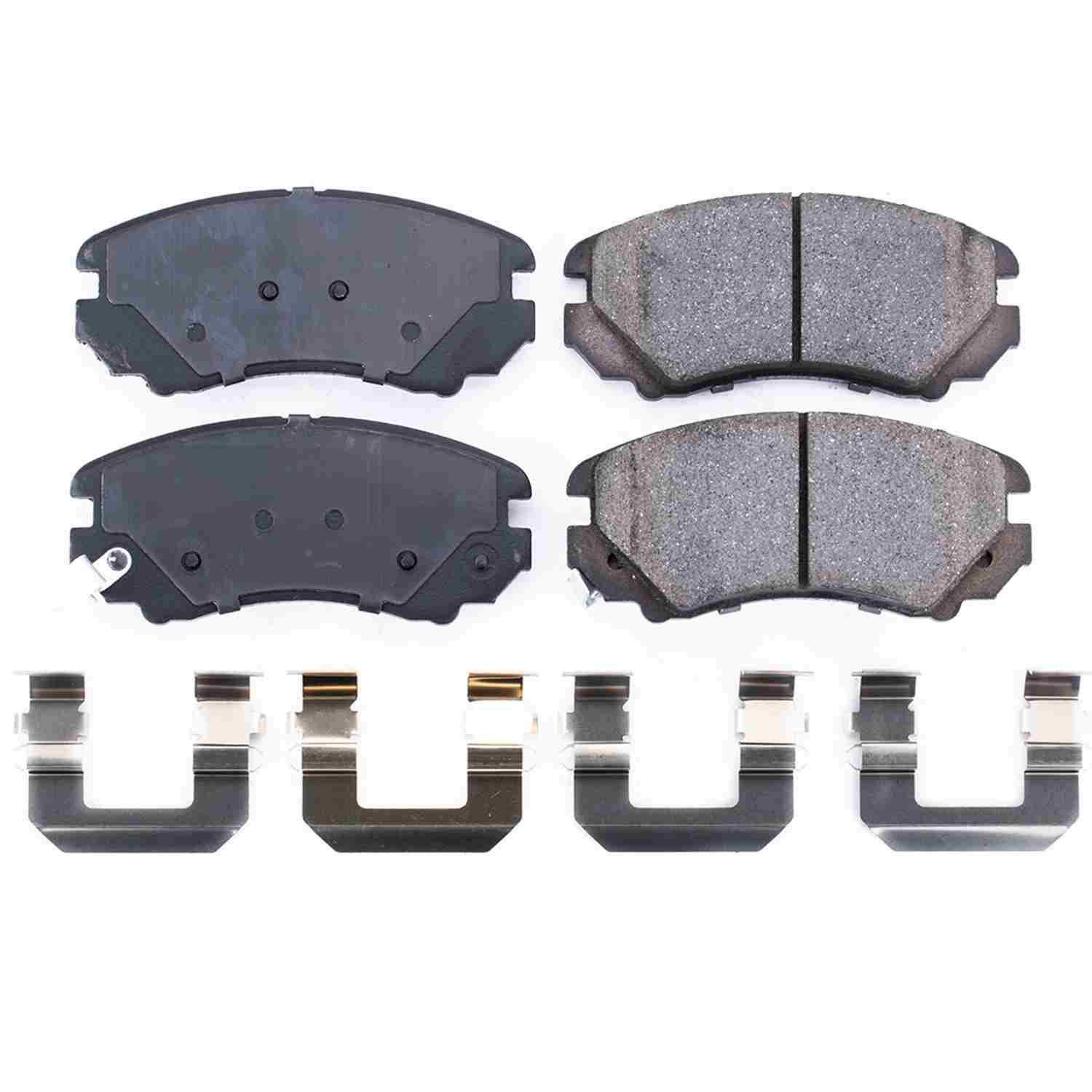 Power Stop 07-10 Hyundai Elantra Front Z17 Evolution Ceramic Brake Pads w/Hardware 17-924