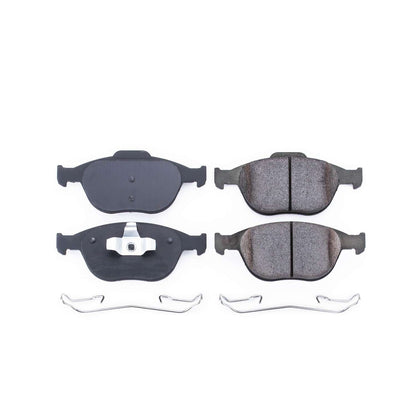 Power Stop 02-04 Ford Focus Front Z17 Evolution Ceramic Brake Pads w/Hardware 17-970