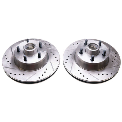 PowerStop Power Stop 69-70 Ford Country Squire Front Evolution Drilled & Slotted Rotors - Pair AR8102XPR