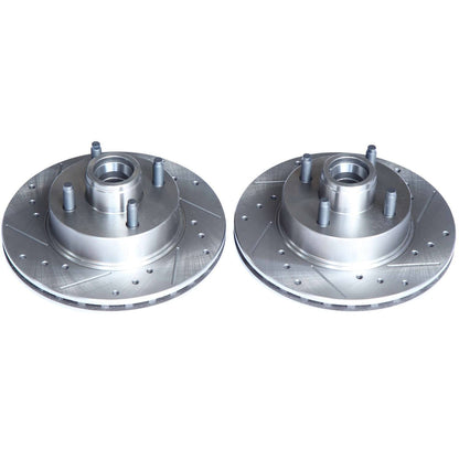 PowerStop Power Stop 1979 Ford Mustang Front Evolution Drilled & Slotted Rotors - Pair AR8111XPR