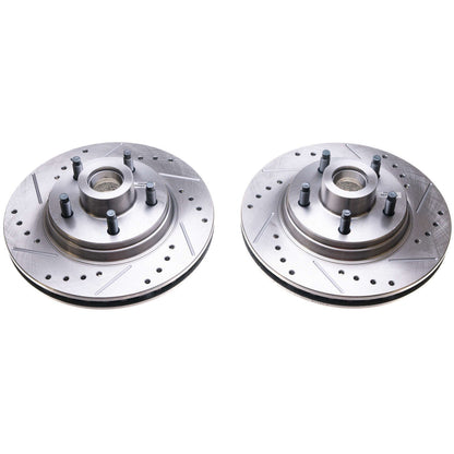 PowerStop Power Stop 84-86 Ford Mustang Front Evolution Drilled & Slotted Rotors - Pair AR8118XPR