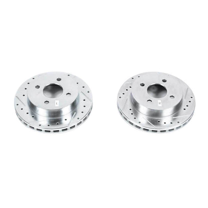 PowerStop Power Stop 1993 Ford Mustang Rear Evolution Drilled & Slotted Rotors - Pair AR8123XPR