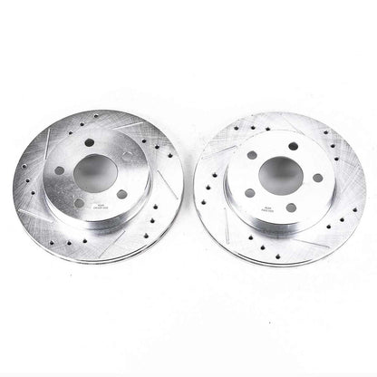 PowerStop Power Stop 93-97 Ford Thunderbird Rear Evolution Drilled & Slotted Rotors - Pair AR8137XPR
