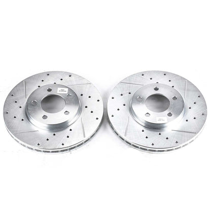 PowerStop Power Stop 96-99 Ford Taurus Front Evolution Drilled & Slotted Rotors - Pair AR8149XPR