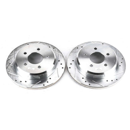 PowerStop Power Stop 1993 Ford Mustang Front Evolution Drilled & Slotted Rotors - Pair AR8154XPR