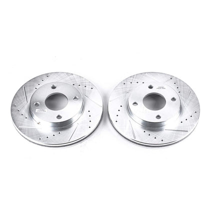 PowerStop Power Stop 00-04 Ford Focus Front Evolution Drilled & Slotted Rotors - Pair AR8161XPR