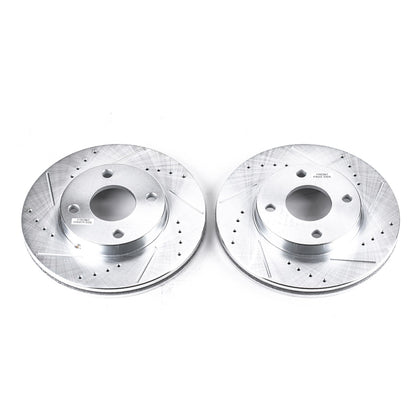 PowerStop Power Stop 00-04 Ford Focus Front Evolution Drilled & Slotted Rotors - Pair AR8161XPR