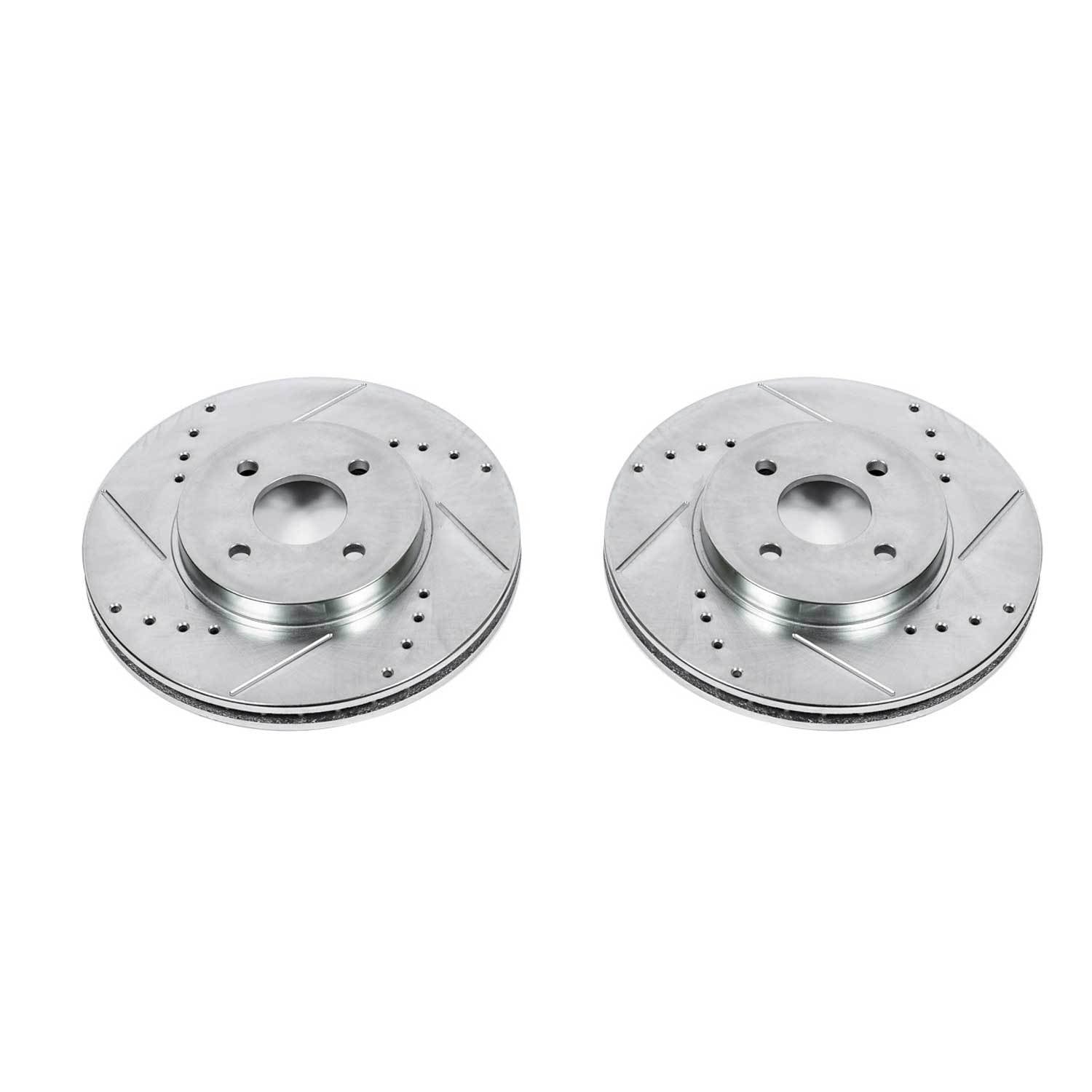 PowerStop Power Stop 02-04 Ford Focus Front Evolution Drilled & Slotted Rotors - Pair AR8168XPR