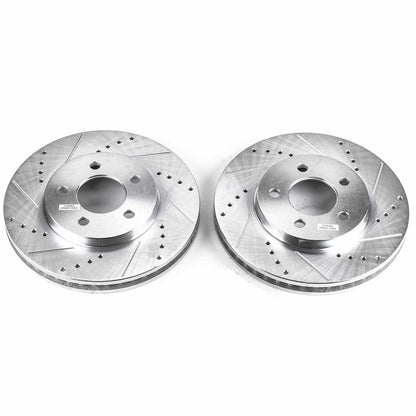 PowerStop Power Stop 05-10 Ford Mustang Front Evolution Drilled & Slotted Rotors - Pair AR8173XPR