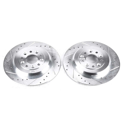 PowerStop Power Stop 11-15 Ford Edge Rear Evolution Drilled & Slotted Rotors - Pair AR8180XPR