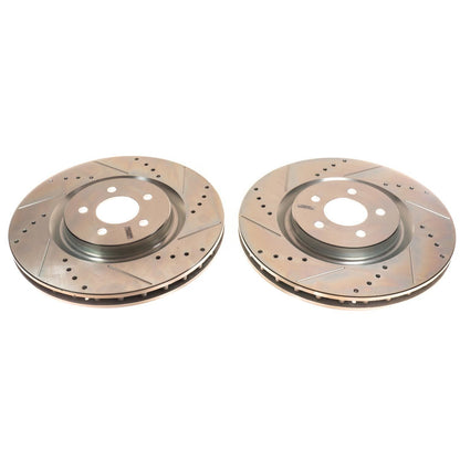 PowerStop Power Stop 07-14 Ford Mustang Front Evolution Drilled & Slotted Rotors - Pair AR8184XPR