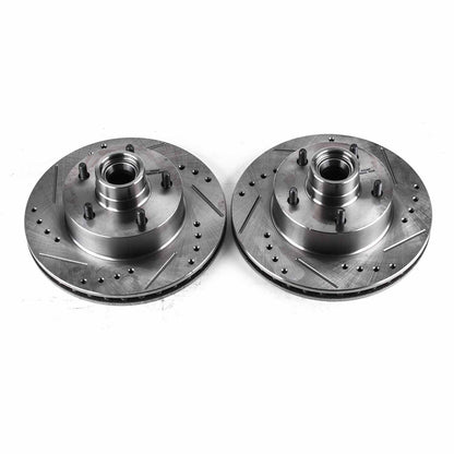 PowerStop Power Stop 1975 Buick Apollo Front Evolution Drilled & Slotted Rotors - Pair AR8202XPR