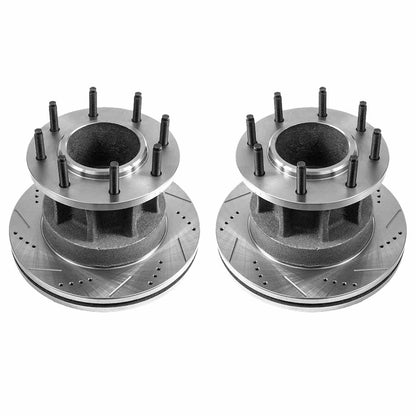 PowerStop Power Stop 08-12 Ford F-350 Super Duty Front Evolution Drilled & Slotted Rotors - Pair AR82128XPR