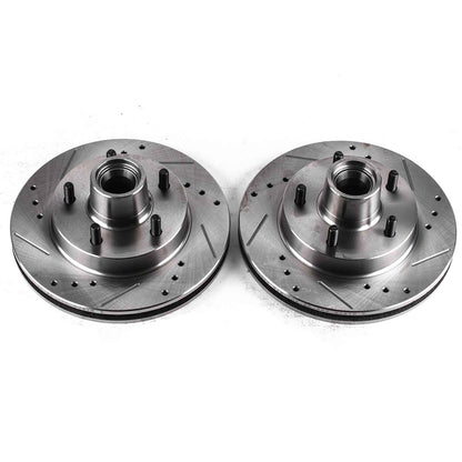 PowerStop Power Stop 82-87 Buick Regal Front Evolution Drilled & Slotted Rotors - Pair AR8213XPR