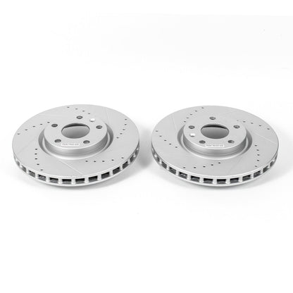 PowerStop Power Stop 14-19 Chevrolet Corvette Front Evolution Drilled & Slotted Rotors - Pair AR82163XPR