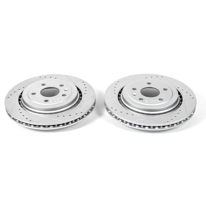 PowerStop Power Stop 14-19 Chevrolet Corvette Rear Evolution Drilled & Slotted Rotors - Pair AR82164XPR