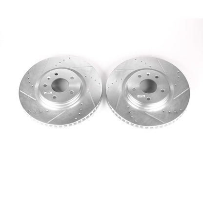 PowerStop Power Stop 14-19 Chevrolet Corvette Front Evolution Drilled & Slotted Rotors - Pair AR82171XPR