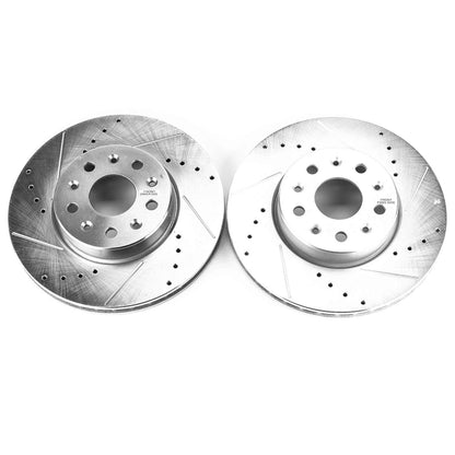 PowerStop Power Stop 16-19 Chevrolet Camaro Front Evolution Drilled & Slotted Rotors - Pair AR82187XPR