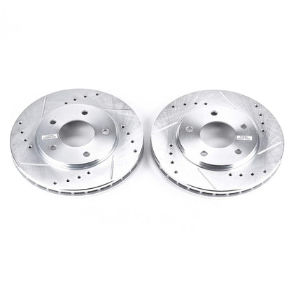 PowerStop Power Stop 88-95 Buick Regal Front Evolution Drilled & Slotted Rotors - Pair AR8228XPR