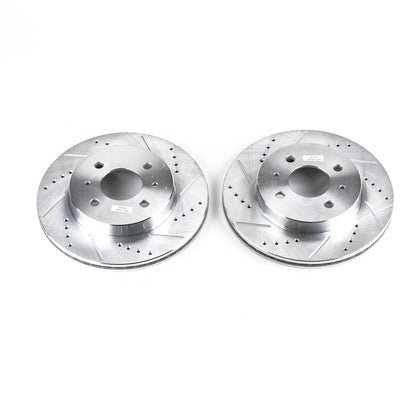 PowerStop Power Stop 91-92 Saturn SC Front Evolution Drilled & Slotted Rotors - Pair AR8238XPR