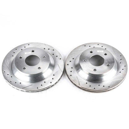 PowerStop Power Stop 88-95 Chevrolet Corvette Front Evolution Drilled & Slotted Rotors - Pair AR8240XPR