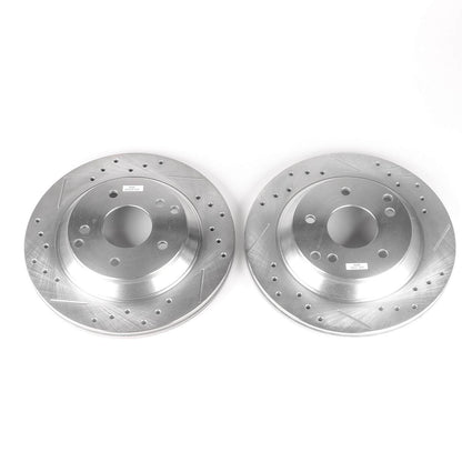PowerStop Power Stop 88-96 Chevrolet Corvette Rear Evolution Drilled & Slotted Rotors - Pair AR8241XPR