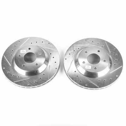 PowerStop Power Stop 88-96 Chevrolet Corvette Front Evolution Drilled & Slotted Rotors - Pair AR8246XPR