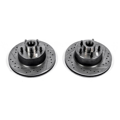 PowerStop Power Stop 75-76 Chrysler Cordoba Front Evolution Drilled & Slotted Rotors - Pair AR8310XPR
