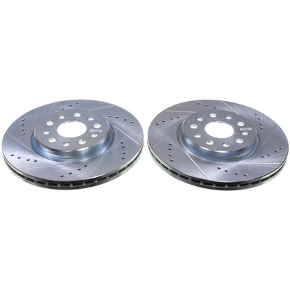 PowerStop Power Stop 22-24 Jeep Grand Cherokee Front Drilled & Slotted Rotor - Pair AR83114XPR