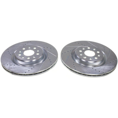 PowerStop Power Stop 22-24 Jeep Grand Cherokee (Brake Code BR8) Front Drilled & Slotted Rotor - Pair AR83116XPR
