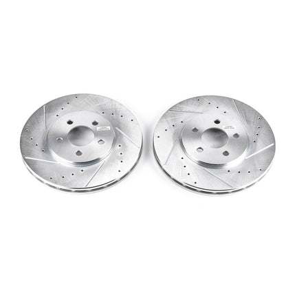 PowerStop Power Stop 95-00 Chrysler Cirrus Front Evolution Drilled & Slotted Rotors - Pair AR8342XPR