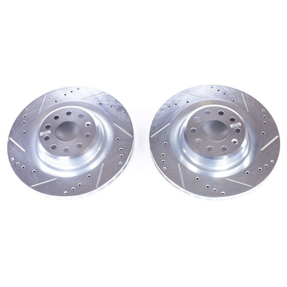 PowerStop Power Stop 12-18 Tesla Model S Rear Evolution Drilled & Slotted Rotors - Pair AR84001XPR