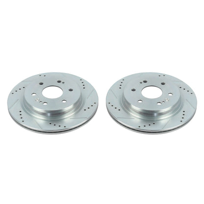Power Stop 19-20 Chevrolet Silverado 1500 Rear Evolution Drilled & Slotted Rotors - Pair AR84104XPR