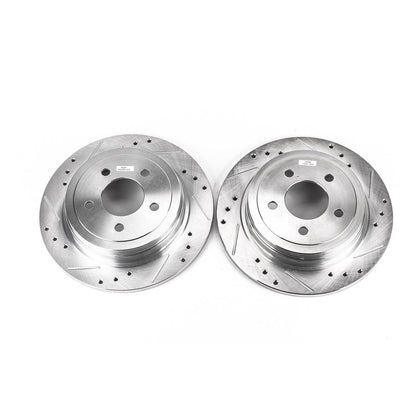 PowerStop Power Stop 2003 Ford Explorer Sport Rear Evolution Drilled & Slotted Rotors - Pair AR85100XPR