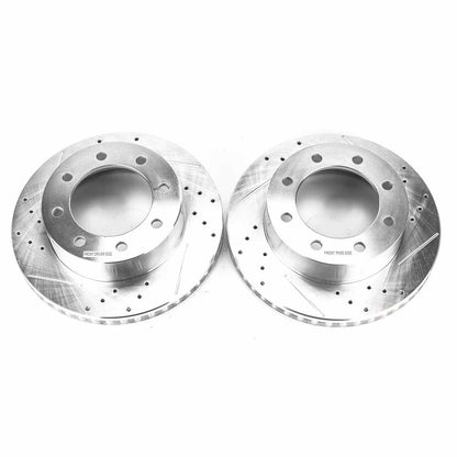 PowerStop Power Stop 05-12 Ford F-250 Super Duty Front Evolution Drilled & Slotted Rotors - Pair AR85107XPR