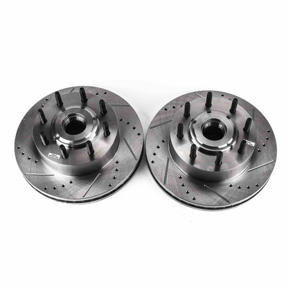 PowerStop Power Stop 05-07 Ford F-250 Super Duty Front Evolution Drilled & Slotted Rotors - Pair AR85115XPR