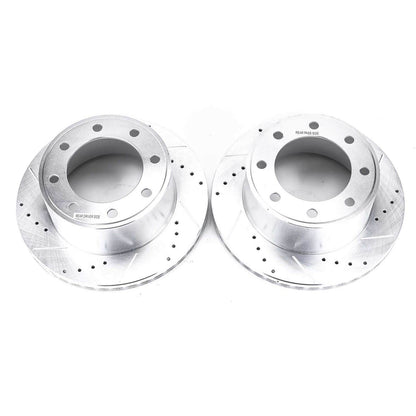 PowerStop Power Stop 05-12 Ford F-250 Super Duty Rear Evolution Drilled & Slotted Rotors - Pair AR85116XPR
