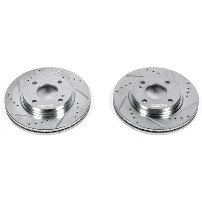 PowerStop Power Stop 11-19 Ford Fiesta Front Evolution Drilled & Slotted Rotors - Pair AR85136XPR