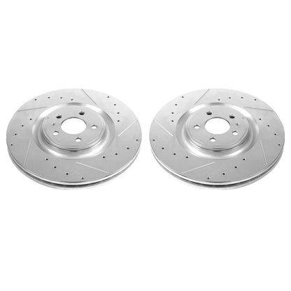 PowerStop Power Stop 13-14 Ford Mustang Front Evolution Drilled & Slotted Rotors - Pair AR85151XPR