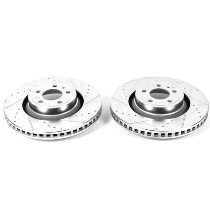 PowerStop Power Stop 15-19 Ford Mustang Front Evolution Drilled & Slotted Rotors - Pair AR85157XPR