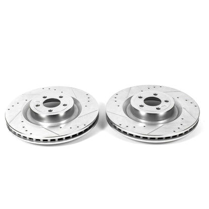 PowerStop Power Stop 15-19 Ford Mustang Front Evolution Drilled & Slotted Rotors - Pair AR85159XPR