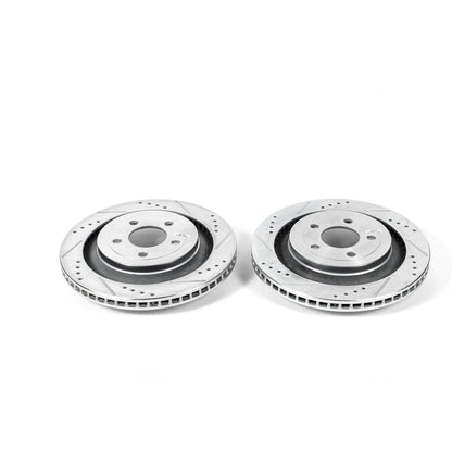 PowerStop Power Stop 15-19 Ford Mustang Rear Evolution Drilled & Slotted Rotors - Pair AR85160XPR