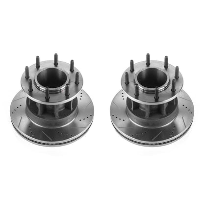 PowerStop Power Stop 17-19 Ford F-350 Super Duty Front Evolution Drilled & Slotted Rotors - Pair AR85188XPR